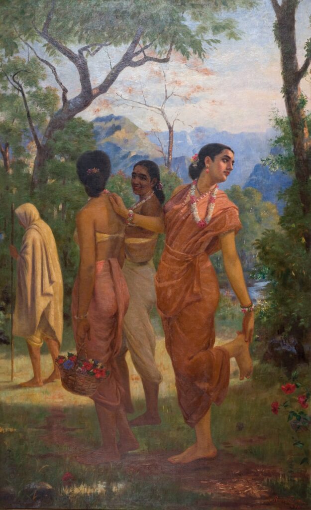 Shakuntala Looking for Dushyanta by Raja Ravi Varma