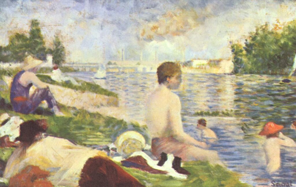 Bathers at Asnières by Georges Seurat